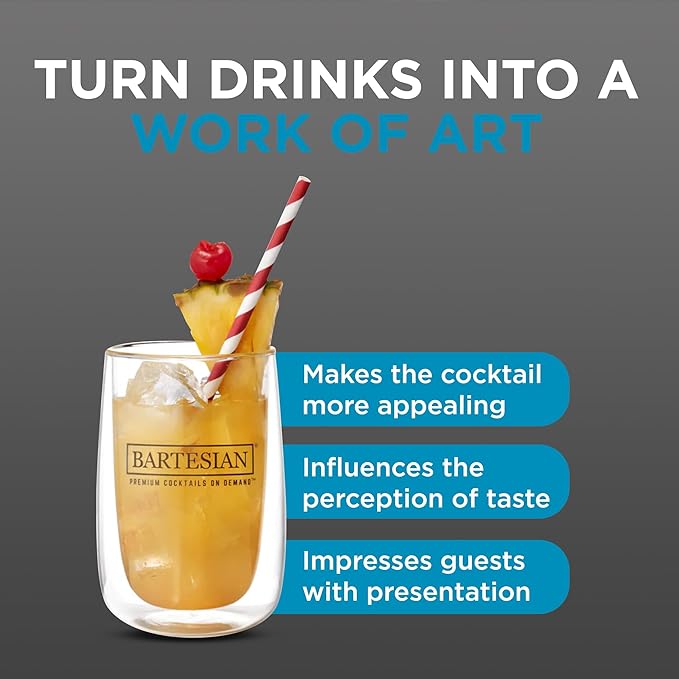 Bartesian Cocktail Glass Sets - Coupe Drinking Glassware for Cocktails & Mocktails - Bar Glasses for Martini, Margarita, Pina Colada, Whiskey Sour, Old Fashioned - Set of 2