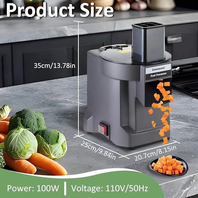 5 in 1 Electric Vegetable Chopper, Commercial Food Processor with 5 Blades, Vegetable Dicer Fruit Slicer, Multifunctional Shredder Slicer Dicer Machine, for Potato Onion Carrot