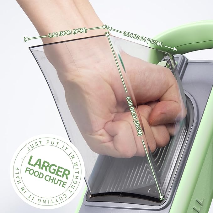 All-in-1 Update Safe Mandoline Slicer for Kitchen, Food Chopper with Container, Thickness Adjustable Vegetable Chopper, Potato French Fry Cutter Tomato Apple Slicer Onion (Matcha Green)