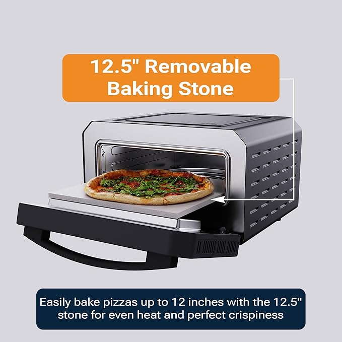 Equator ELECTRIC PIZZA OVEN Multi Program w/Baking Stone Countertop 0.5cf 110V for Home