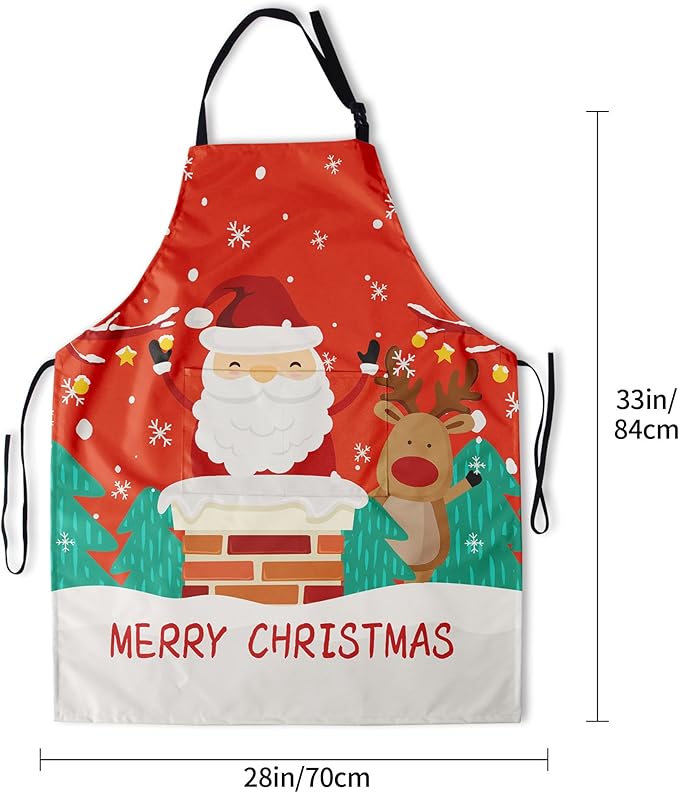 Funny Animal Apron with 2 Pockets Waterproof for Men Women Kitchen Garden Decor