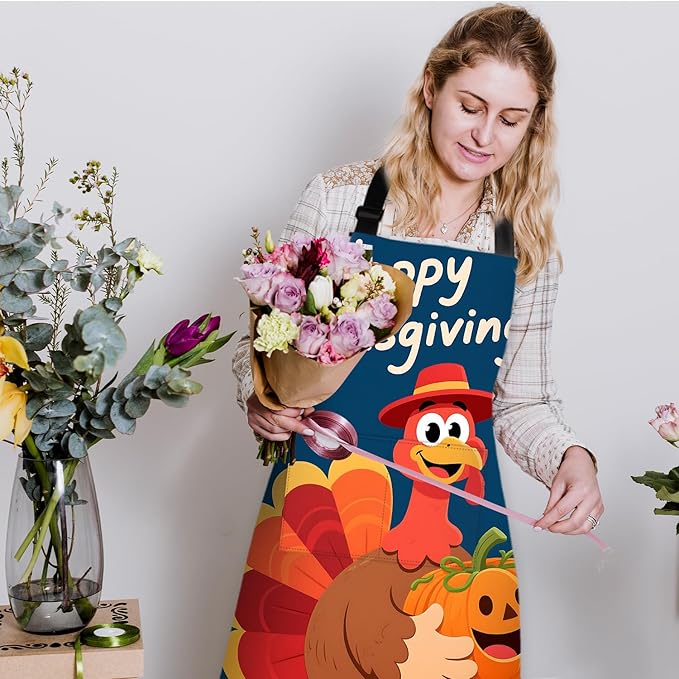 Halloween Apron Home Kitchen Cooking Baking Gardening for Women Men with Pockets waterproof 32x28 inch