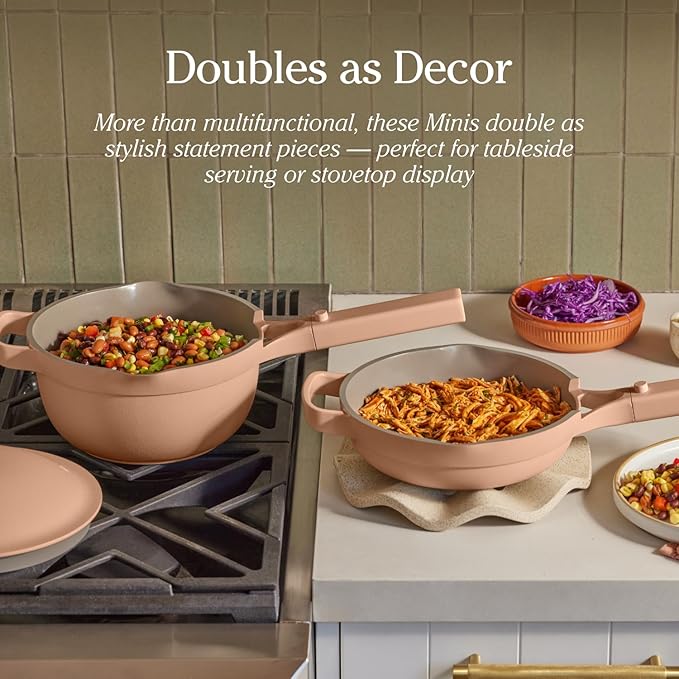 Our Place Mini Home Cook Duo - 8.5" Always Pan & Small Perfect Pot Bundle | Multi-Functional Cookware Set Replaces 18 Pieces | Steam