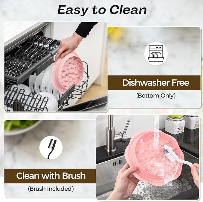 10'' Pro Chicken Shredder Tool Twist Large for Kitchen, BPA-Free Food-Safe Meat Grinder, Visible Chicken Breast Meat Shredder with Strong Anti-Slip Bottom & Ergonomic Handle, Pink