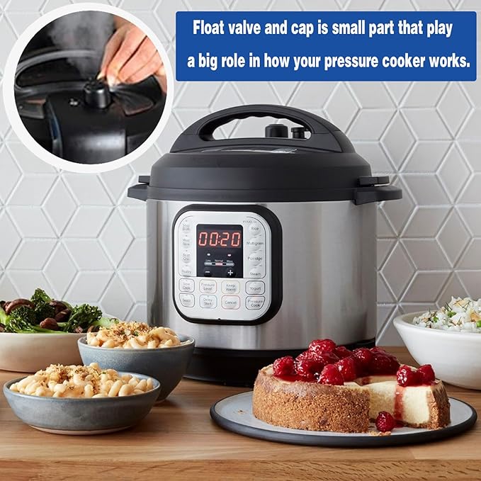 12 Pcs Instant Pot Steam Release Valve Original Instant Pot Parts Replacement with 8 Silicone Caps, Steam Release Handle for IP Duo 3, 5, 6, 8 Qt, Duo Plus 3, 6 Quart InstaPot parts