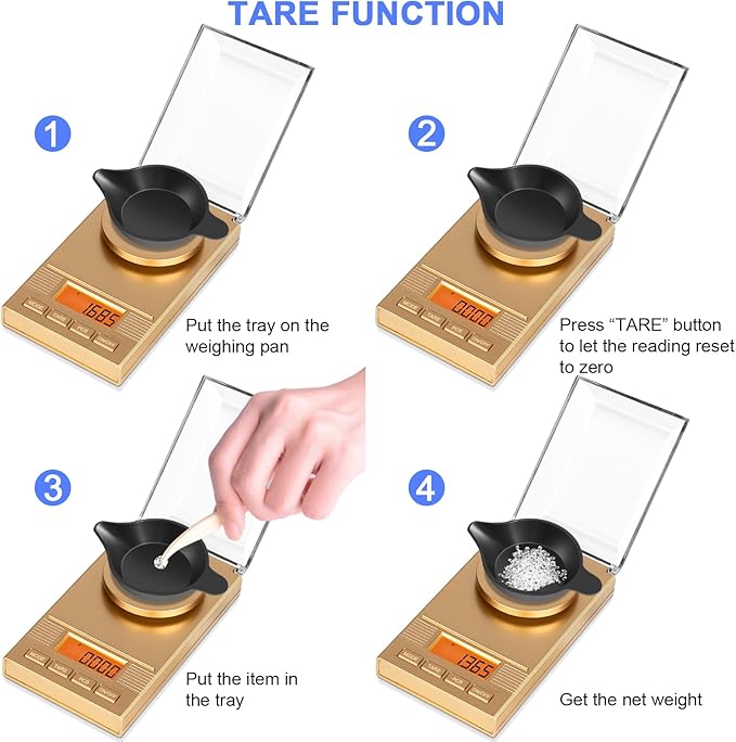 Fuzion Digital Milligram Scale 50g/ 0.001g, Portable Jewelry Scale, Gold Scale, Gem Scale, Micro Scale for Powders