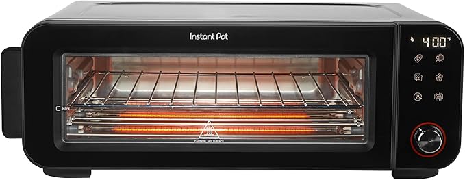 Instant Pot No Preheat Required* 6-in-1 Pizza and Toaster Oven with InstantHeat Technology, Fits a 12" Fresh or Frozen Pizza, Bake, Toast, Broil, & Reheat