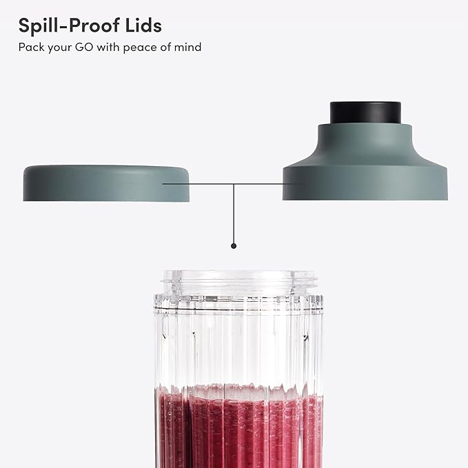 Beast GO Cordless, Premium Portable Blender for Shakes & Smoothies, 22oz Blending Vessel, Blends Ice & Frozen Fruit, Rechargeable USB-C Battery, Drinking Lid and Straw System (Mist)