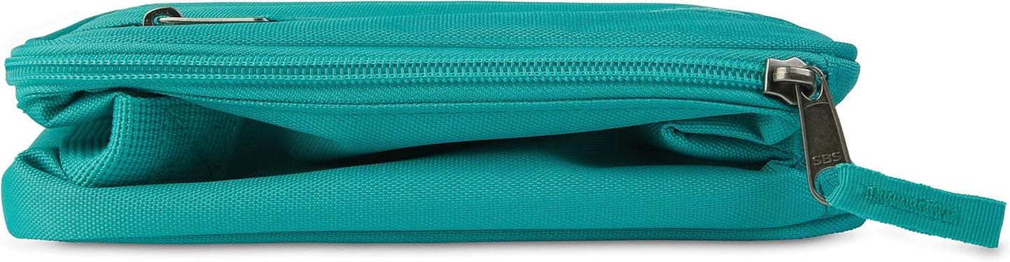 PackIt Freezable Classic Lunch Box, Teal, Built with ECOFREEZE Technology, Collapsible, Reusable, Zip Closure With Zip Front Pocket and Buckle Handle, Designed for Fresh Lunch On the Go