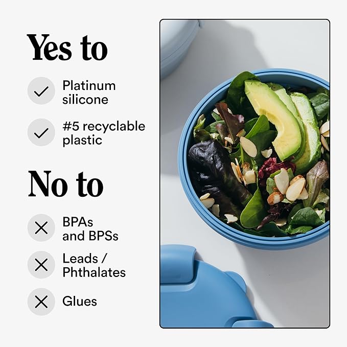 STOJO Collapsible Bowl 5 Set - Sage, 36oz - Reusable Silicone Bowl for Hot and Cold Food - Perfect for Travel, Meal Prep, To-Go Lunch, Camping & Hiking - Microwave & Dishwasher Safe