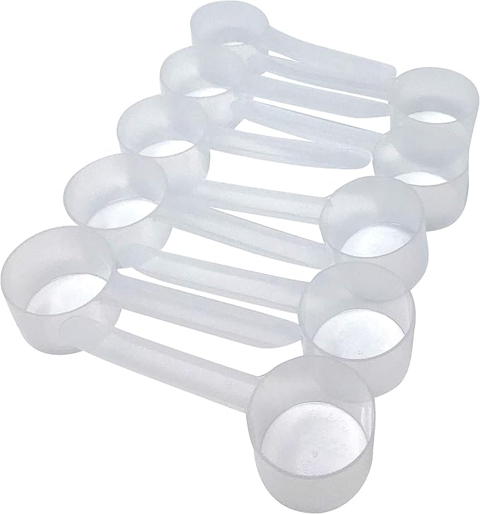 4 Teaspoon (20 mL) Long Handle Scoop for Measuring Coffee, Pet Food, Grains, Protein, Spices and Other Dry Goods (Pack of 10)