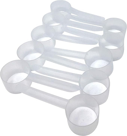 1/4 Cup (4 Tablespoon | 2 Oz. | 60 mL) Long Handle Scoop for Measuring Coffee, Pet Food, Grains, Protein, Spices and Other Dry Goods (Pack of 10)