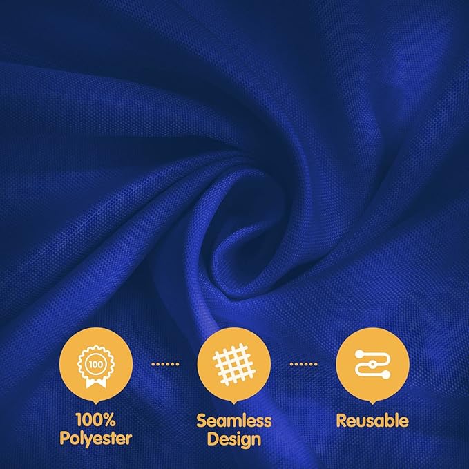 BRILLMAX 6 Pack Navy Blue Tablecloths for 8 Foot Rectangle Tables 60 x 126 Inch - 8ft Rectangular Bulk Linen Polyester Fabric Washable Cloth Cover for Wedding Reception Banquet Birthday Party