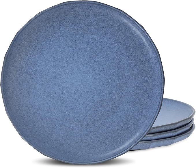 Stone Lain Rio 4-Piece Dinner Plate Set Stoneware, Blue