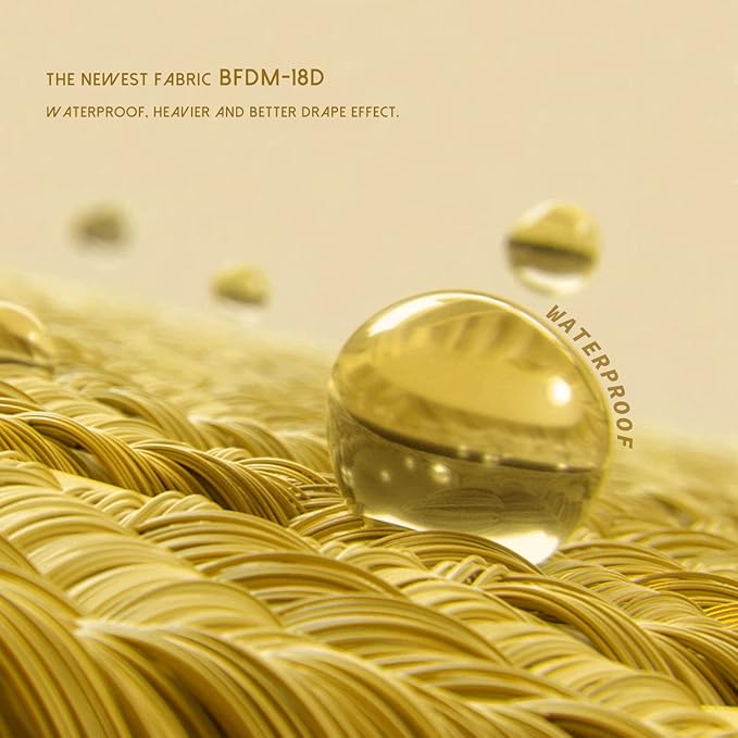 BALCONY & FALCON Rectangle Tablecloth Washable Wrinkle Resistant and Water Proof Table Cloth Decorative Linen Fabric Tablecloths for Dining Parties Kitchen Wedding and Outdoor Use (Golden, 47x63)