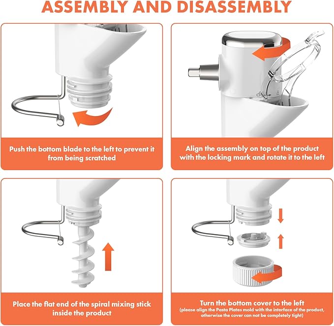Cofun Gourmet Pasta Press Attachment for KitchenAid Stand Mixer, Pasta Maker with 7 Interchangeable Plates to Make 7 Pasta Shapes, Easy to Use & Easy Clean Pasta Attachment for KitchenAid Stand Mixer
