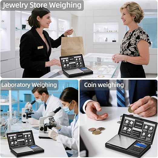 Gram Scale- 500g Ultra-Precise Digital Scale 0.01 Gram Accuracy for Jewelry, Diamonds, Gold & Silver, Portable Pocket Scale with LCD Display, Tare Function - Perfect for Jewelers & Collectors