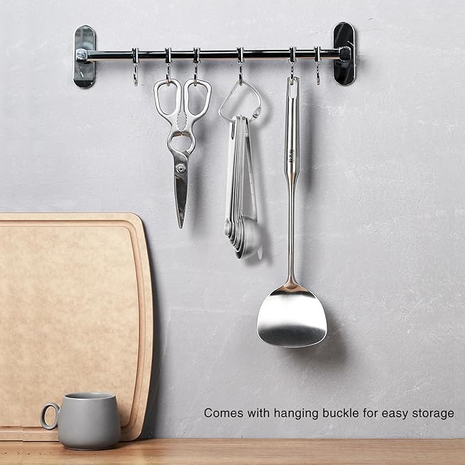 Measuring Spoons, Stainless Steel Measuring Cups Set Ruler & Scraper, 3/4 TSP, 1/8 TSP, 1 TSP, 1/4 TSP, 1/2 TSP, 1/2 Tbsp & 1 Tbsp Small Tablespoon and Leveler for Kitchen Cooking and Baking