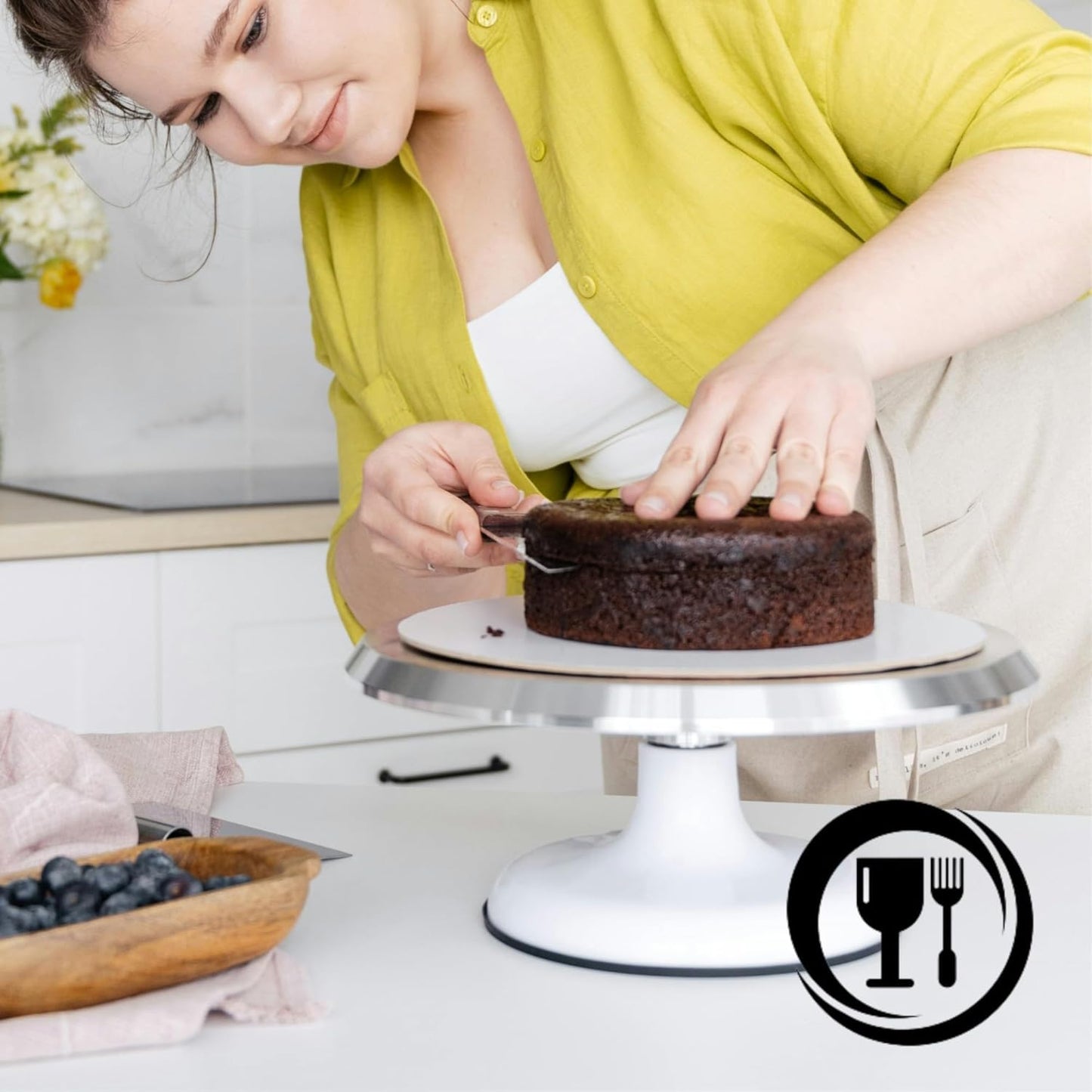 Cake Frosting Spatula Set, 4 6 8 10 Inch Straght Icing Spreader Knife For Baking, Decorating Cakes