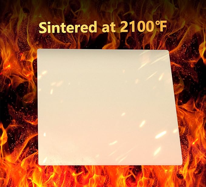 GasSaf 12" x 12" Square Pizza Stone for Oven and Grill Cordierite Bread Baking Stone Cooking Stones for Baking Crisp Crust Pizza, Bread