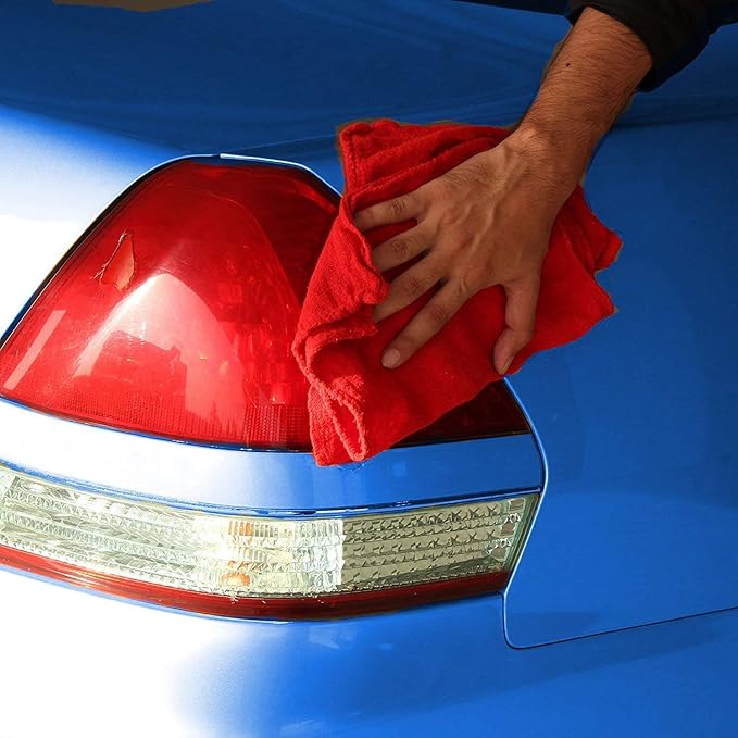 Simpli-Magic Cotton Shop Towels, Commercial Grade, Red, 145 Pack, Size: 14" x 12"