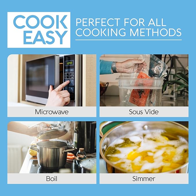 Avid Armor Chamber Vacuum Sealer Bags – Heavy Duty, BPA-Free, Pre-Cut Chamber Vacuum Bags for Food Preservation, Freezer Storage, Sous Vide and more, 250/Pack (8x12) – Multi-Use Vacuum Bags