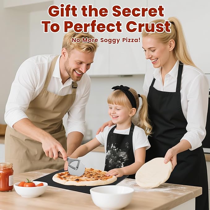 1MORE Pizza Steel for Oven,13"x13"Steels Pizza for Grill,1/4" Thick Pre-Seasoned Pizza Cooking Steel for Artisan Pizza, Bread, BBQ Restaurant-Quality Crisp Crust | Perfect for Oven Baked