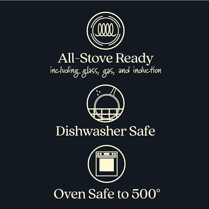 Anolon X Hybrid Nonstick Cookware Frying Pans/Skillet Set, Induction Suitable, 8 Inch, 10 Inch, and 12 Inch - Charcoal Gray