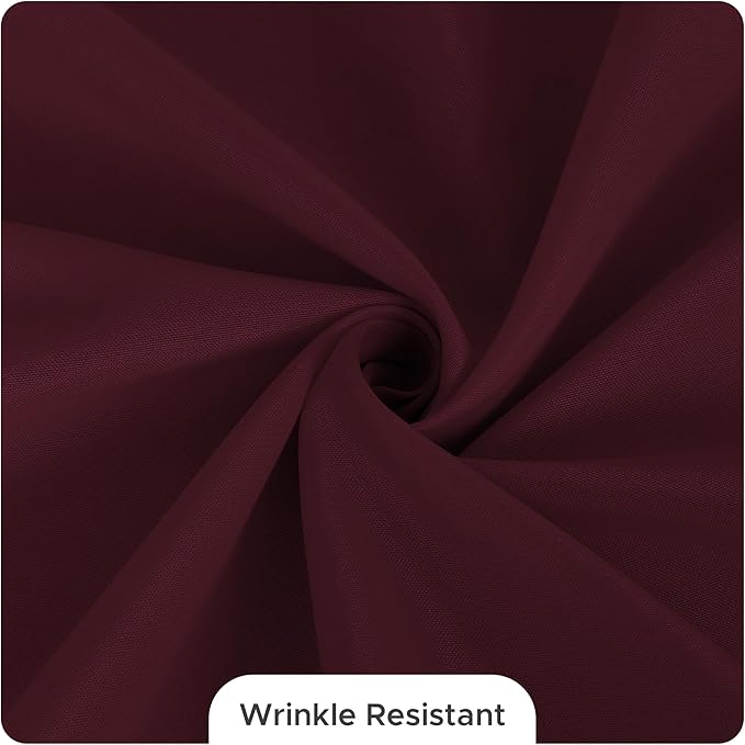 Fitable 8 Pack Table Cloth Rectangle Table: Stain and Wrinkle Resistant Tablecloth Rectangular, Washable Polyester Tablecloths for Wedding Party Dining Banquet Event Catering(Burgundy, 70x120 Inch)