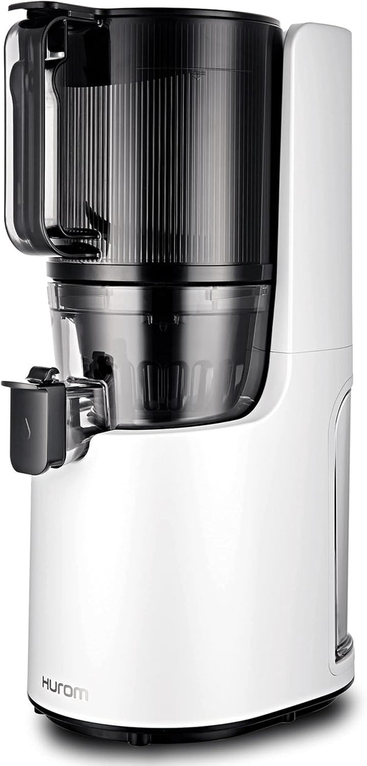 Hurom H200 Renewed Easy Clean Slow Juicer, White | Hands-Free | Hopper Fits Whole Produce | Quiet Motor | BPA Free | Easy Assembly | Cold Press Masticating Juicer
