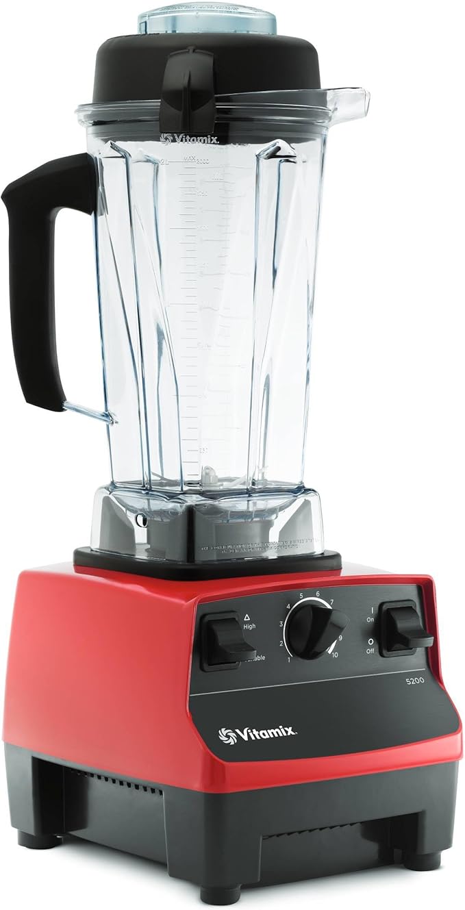 Vitamix 5200 Professional Grade Blender for Smoothies, Food Grinder and Emulsifier, 64oz Pitcher, Red