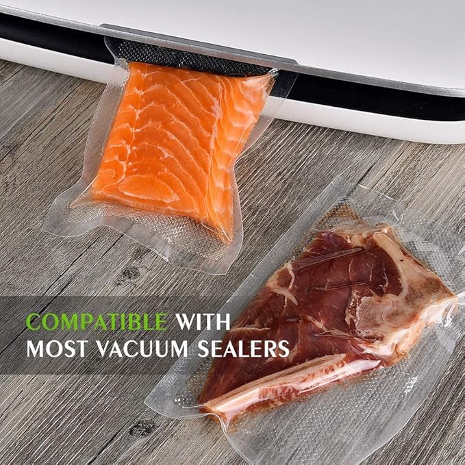 Vacuum Sealer Bags for Food，Food Saver Bags Rolls,11"x50'Rolls 2 Pack,Commercial Grade, Heavy Duty, BPA Free,Great for Vac Storage