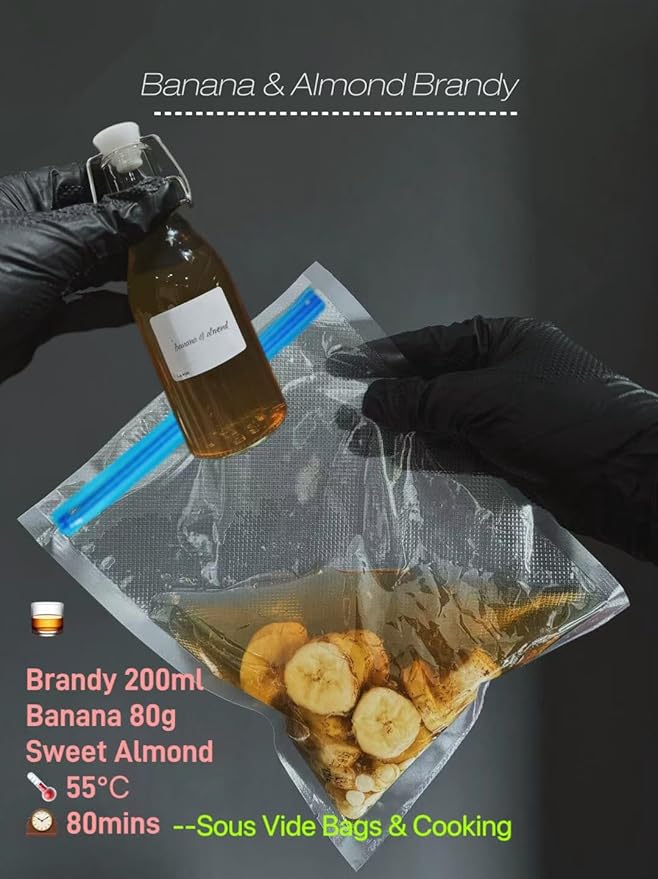 Sous Vide Bags-BPA-Free Reusable Vacuum Seal Bags for Food/Freezing safe-20pcs (8.6 * 8.5in) Vacuum Food Storage Bags & Seal Clips for Sous Vide Cooking-HOMYLAND