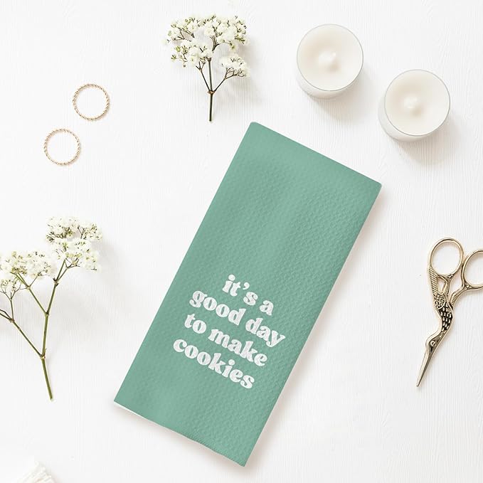 Baking Towels, Tea Towels for Baking, Gifts for Bakers, Cookie Lovers, Cooks, 16x24 (09)