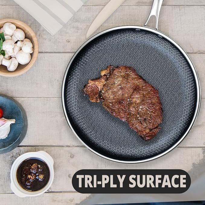 THE COOK'S COMPANY Non-Stick Frying Pan - Premium Skillet for Everyday Cooking, Nonstick Pan for Easy Cleanup, Durable Pan for Versatile Cooking Needs (Size: 11inch)