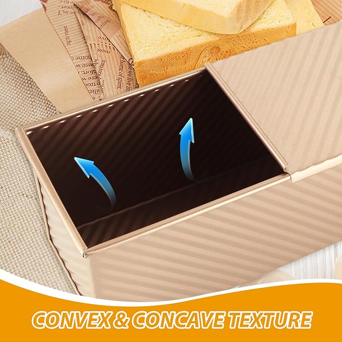 Pullman Loaf Pan with Lid 13x4 Bread Pans for Homemade Bread Sandwich Bread Loaf Pan Banana Bread Pan Nonstick Sourdough Bread Baking Pan Metal Bread Pan Extra Large Loaf Pans Tin for Meatloaf