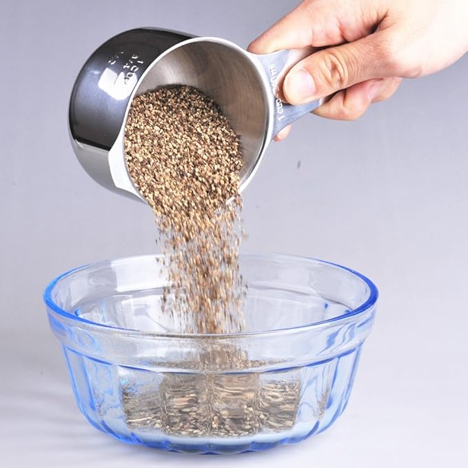 Smithcraft Measuring Cups Set, Stainless Steel Measuring Cup Set 7, 18/8 Stainless Steel Measuring Cups for Kitchen, Metal Meausing Cups for Baking, Dry Nesting Measuring Tools-3/4, 2/3 Measure Cup