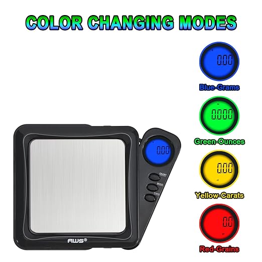 American Weigh Scales Blade Series 200g x 0.01g Digital Pocket Scale 0.01g Accuracy | Precision Mini Scale, Small Digital Gram Scale for Kitchen, Gold, Gems & Coin Scale, Smart Digital & Compact Scale