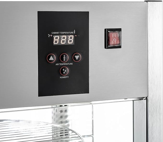 KoolMore 18 in. Commercial Pizza Display Warmer with 4 Rotating Racks in Stainless-Steel (KM-HPD4-18)