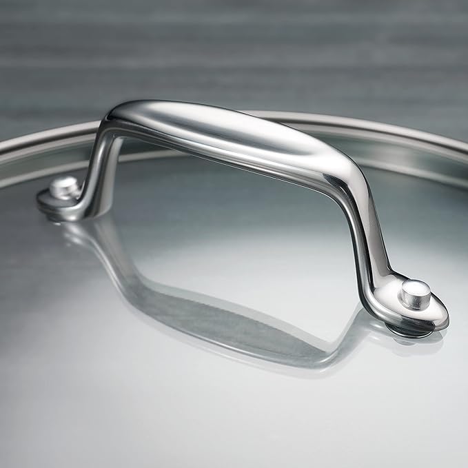 Tramontina Tri-Ply Clad Stainless Steel 14-Piece Cookware Set with Glass Lids, Pots and Pans Kitchen Set, Induction-Ready, Dishwasher-Safe, NSF-Certified