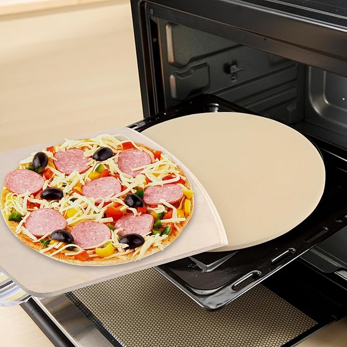 UPTRUST Pizza Peel, Premium Natural Wooden Pizza Peel 12 x 17 inch Rectangular, Large Pizza Spatula, Cutting Board for Baking Homemade Pizza and Bread - Set of 2