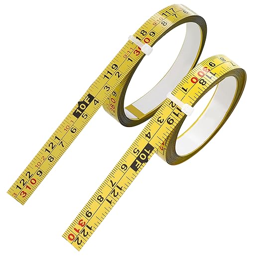 2Pcs Steel Self-Adhesive Measuring Tape, Imperial & Metric Tape Measure Sticker Ruler, Left to Right and Right to Left Stick on Tape Measure for Workbench, Woodworking, Saw & Drafting, 310cm/122Inch