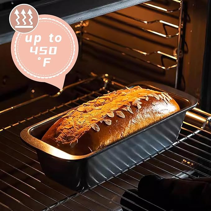 2PCS Small Loaf Pan for Baking Bread, 1lb Bread Loaf Tin, 7.5 x 3.5 x 2.4 inch Banana Bread Pans, Non-Stick Meatloaf Pan, Rectangular Bread & Loaf Tins for Ovens Air Fryer