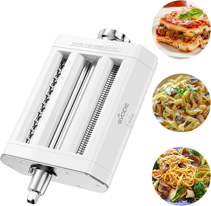 3 in 1 Pasta Maker Machine for KitchenAid Includes Spaghetti Cutter, Pasta Roller and Fettuccine Cutter, Pasta Machine, Noodle Maker, Pasta Maker by Gvode