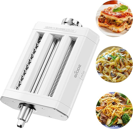 3 in 1 Pasta Maker Machine for KitchenAid Includes Spaghetti Cutter, Pasta Roller and Fettuccine Cutter, Pasta Machine, Noodle Maker, Pasta Maker by Gvode