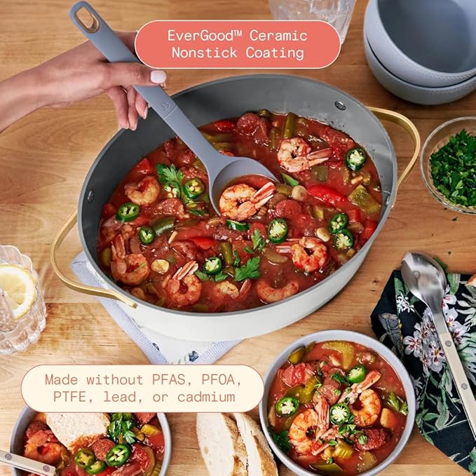 Beautiful 10-in-1 Electric Multi-Cooker by Drew Barrymore, 6-quart, digital display, 10 cooking functions, non-stick pot, easy one-touch control (White Icing)