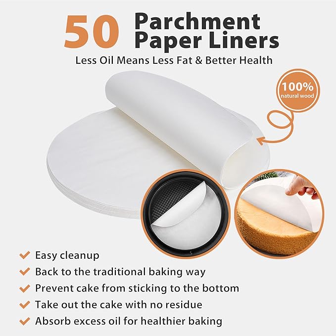 Springform Pan Set of 3 Leakproof Spring Form Pans for Cheesecake, Nonstick 4 7 9 Inch Cheesecake Pan with Silicone Protector, Springform Cheese Cake Pans Sets for Baking with 50Pcs Parchment Paper