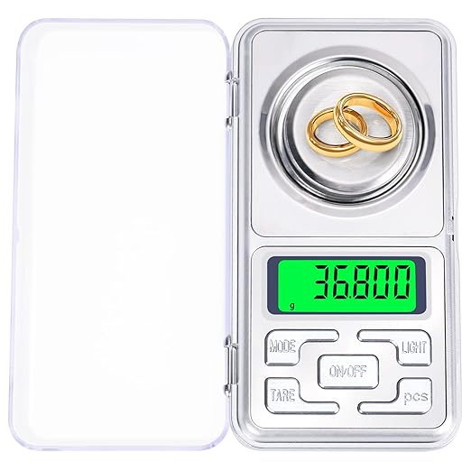 Digital Milligram Scale 50/0.001 Gram Accuracy,Small Jewellery Coin Powder Pocket Scale Digital Gram and Oz,Digital Gram Scale with LCD for Medicine, Gold, Gem, Reloading