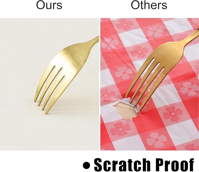 homing Square Vinyl Tablecloth, Waterproof Spillproof Plastic Flannel Backed Table Cloth, Wipe Clean Table Cover for Dining, Buffet Parties and Camping (Beige, 60" x 60")