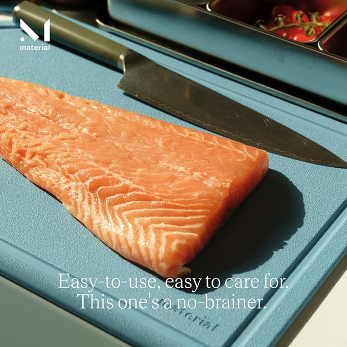 The MK Free Board, Eco-Friendly Cutting Board, Microplastic Free, Dishwasher Safe, Knife-Friendly Large Charcuterie Board (Ocean)